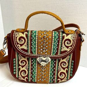 Montana West Brown and Tan Satchel